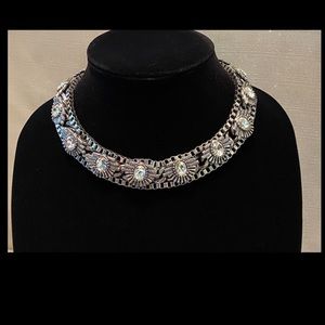 Gun Metal Choker with big stone charms